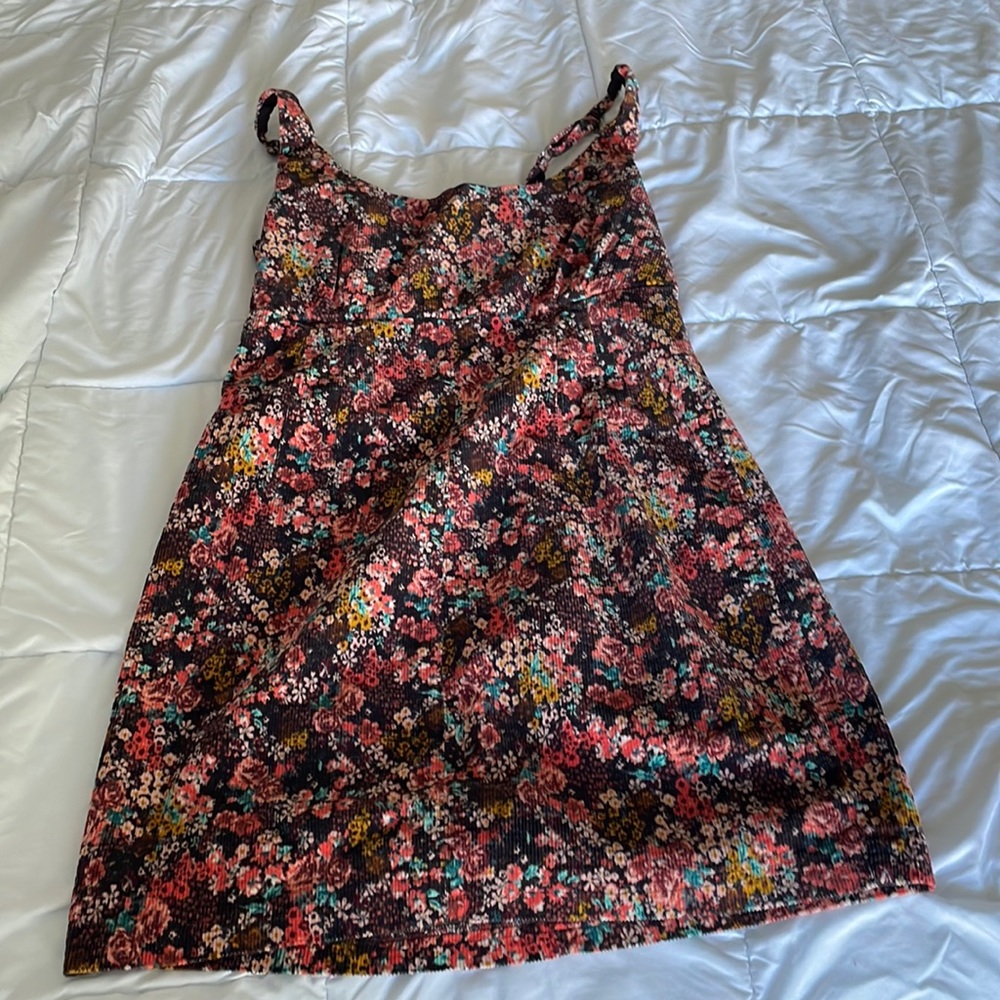 Flower, corduroy dress